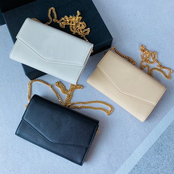 

10a super original quality 19cm real leather chain designer wallet classic uptown shoulder bag women cowhide card holder luxurys designers b, Red;black