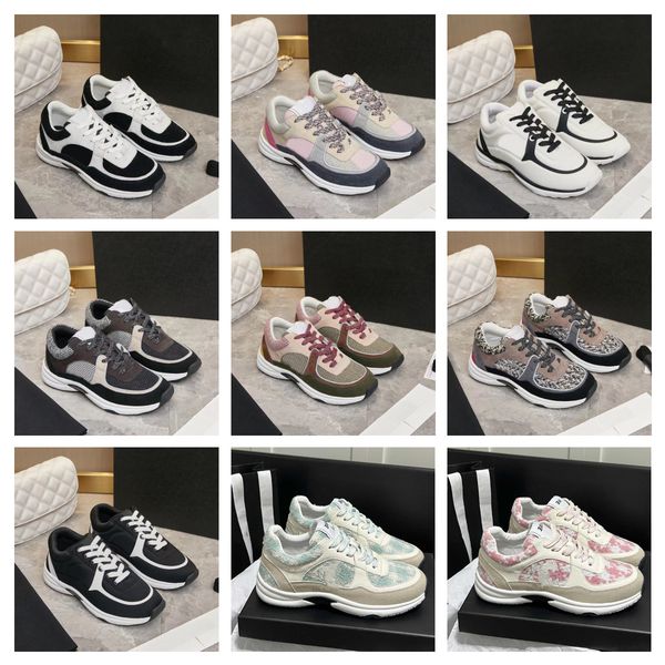 

designer calfskin shoes reflective sneakers vintage suede leather trainers casual shoe leisure shoes lace-up print sneaker mixed fiber luxur