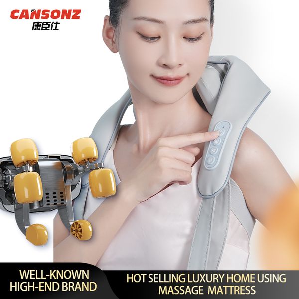

massaging neck pillowws electric full body heated back pain shiatsu and shoulder massager kneading tapping vibrating massagg 230823