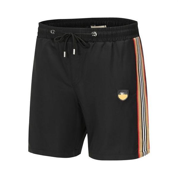 

summer men nylon swim shorts fashion designer gentleman side pockets swimear boy zipper closure back pocket tonal drawcord short pants #m-3x, White;black