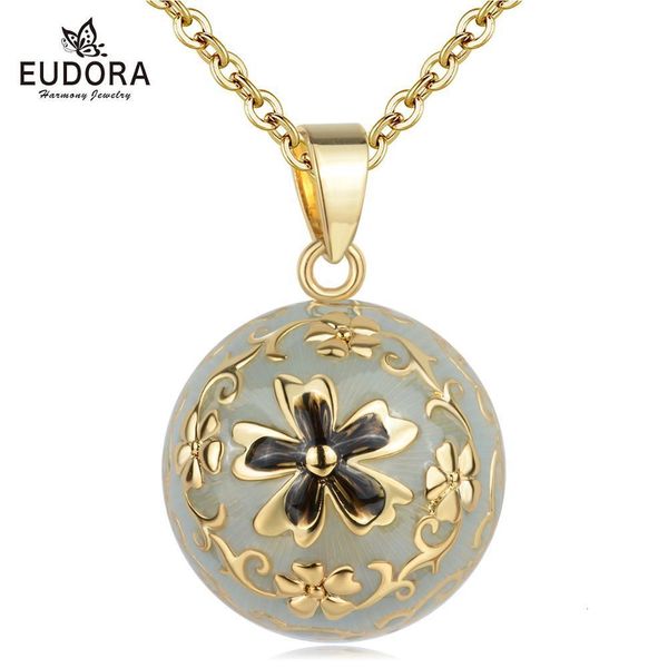 

charms eudora harmony gold color flower ball necklace chime ball maternal bell bola bell appease fetal prenatal bells pregnant women 230824, Bronze;silver