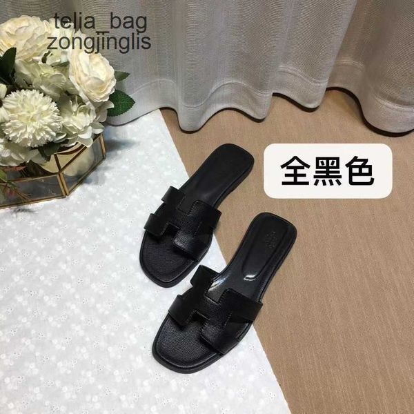 

shoes women h-tow designer oran bear women's higleatslippers slipper sandal version herz versatile color matching wearing flat bottomed