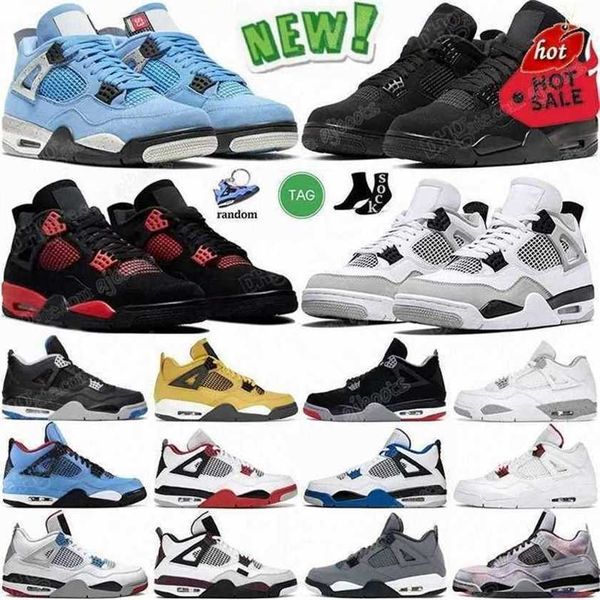 

og 2023 jumpman 4 4s basketball shoes men women red thunder 4 black cat sail bred university blue zen master dark marina blue mocha