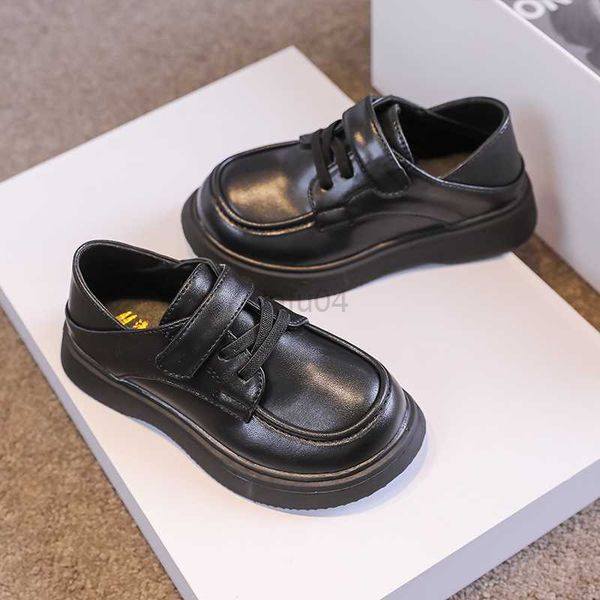 

flat shoes children leather shoes spring autumn boy girl casual tie shoes kid soft bottom fashion school style performance shoes sneakers l0, Black;grey
