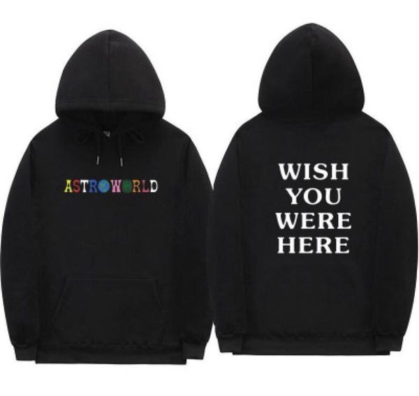 

designer hoodies wish you were here hoodies fashion letter fleece hoodie streetwear man woman pullover sweatshirt2417948, Black