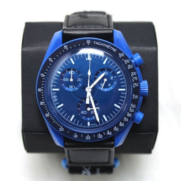 

Designer watch mens watch moonswatch neptune for woman movement jupiter watch mission to the moon 42mm luxury nylon watchband Planet montre master wristwatches