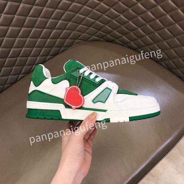 

2023 luxury designer sneakers calfskin casual shoes men women vintage trainer reflective sneaker mens platform shoe white womens leather tra, Black