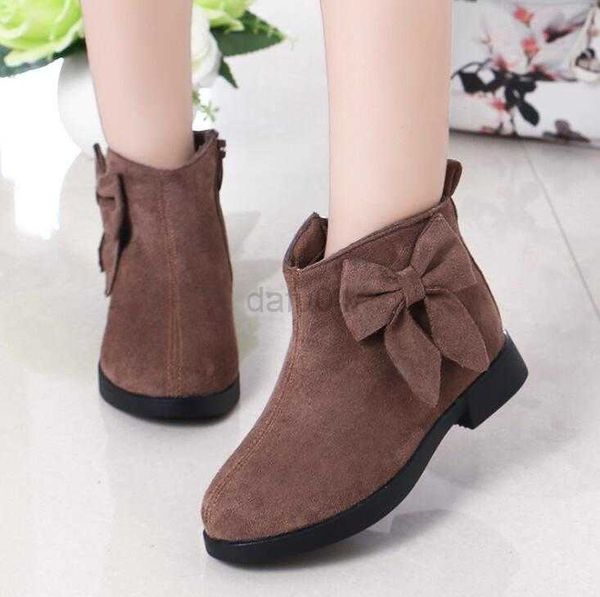 

boots 2022 girls fashion boots leather sport shoes for girls children warm boots fashion soft bottom princess snow boots kids sneakers l0828, Black;grey