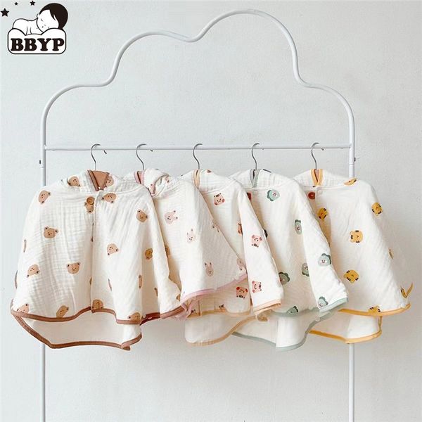 

blankets swaddling muslin crinkle blanket baby cloak hooded sun protection windproof toddler cape bear children coat infant outerwear cardig