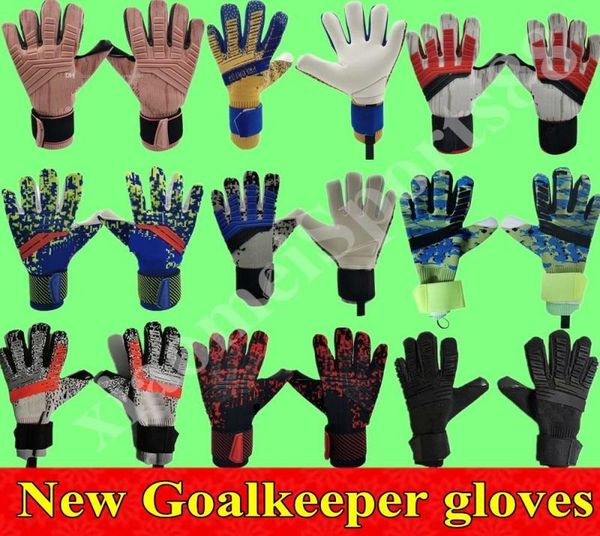 

19 20 new soccer goalkeeper gloves finger protection professional men football gloves adults kids thicker goalie soccer gloves fas5392509, Black