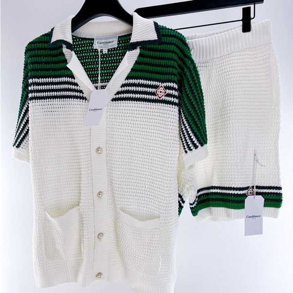 

men's sweaters casablanca jacquard sweater men women 1 quality oversized white embroidery knitted cardigan 230823, White;black