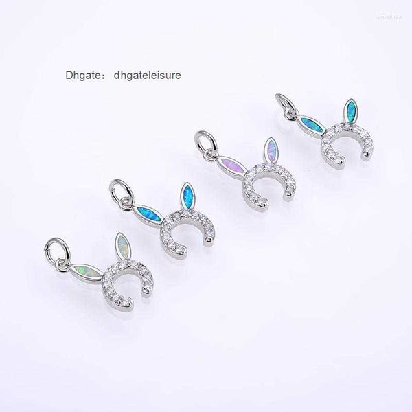 

pendant necklaces kamaf fashion jewelry zircon ears ms opal charm necklace diy found, Silver