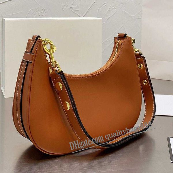 

ava strap bag in smooth leather handbag luxury designer women underarm shoulder bags zipped closure clutch bag purse tote