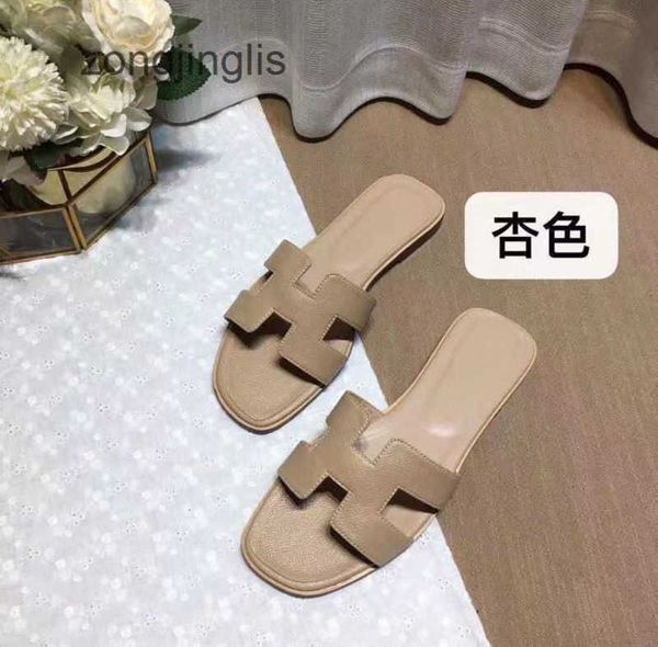 

bear herr oran shoes sandal designer slippers 2023 slipper summer women women's baida color matching leatherr flat sandals for tourism