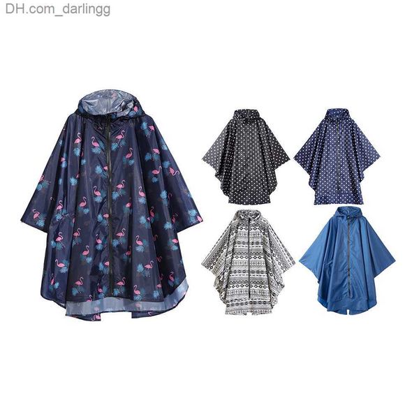 

mily women's fashion raincoat waterproof rain poncho cloak with hood for hiking climbing and touring q230824