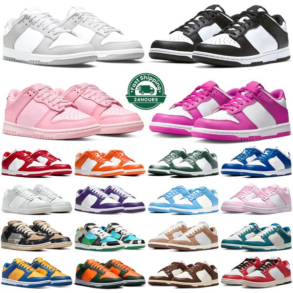 

low running shoes men women panda white black grey fog triple pink rose whisper active fuchsia cacao wow dunks mens trainers outdoor sports