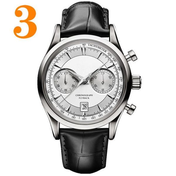 

2021 men luxury watches five stitches series all dials work mens quartz watch brand clock fashion round shape car3161, Slivery;brown