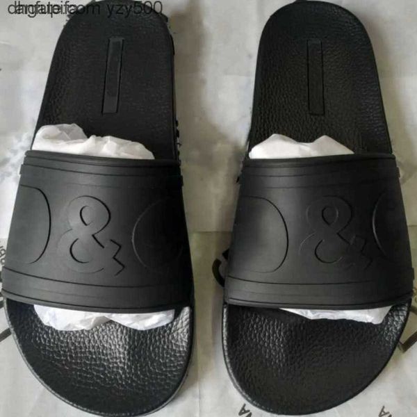 

2023 famous designer slippers casual flat-bottomed shoe flip flops for men women summer dg dolce and gabbana gabana sandals beach slide size, Black