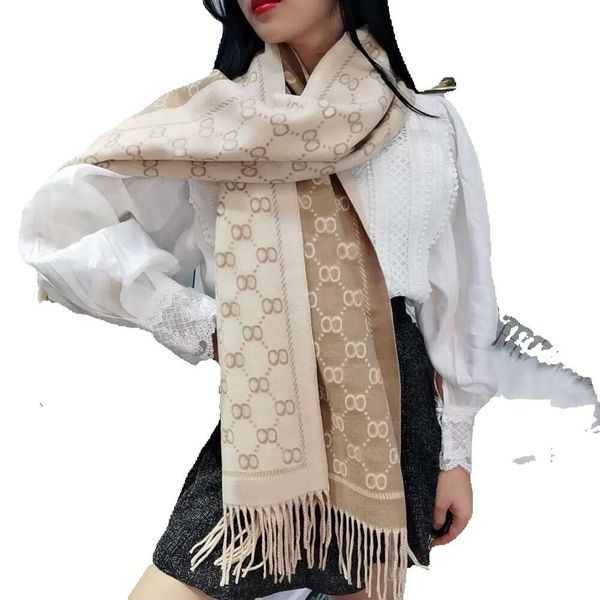 

stylish women cashmere scarf full letter printed scarves soft touch warm wraps with tags autumn winter long shawls, Blue;gray