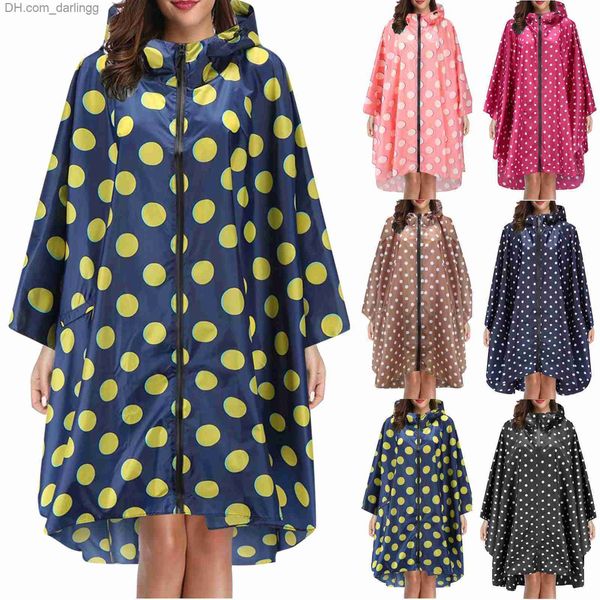 

daily casual printed raincoats fashion rain jacket coat hooded raincoat for adults teens with same style packaging bag q230824