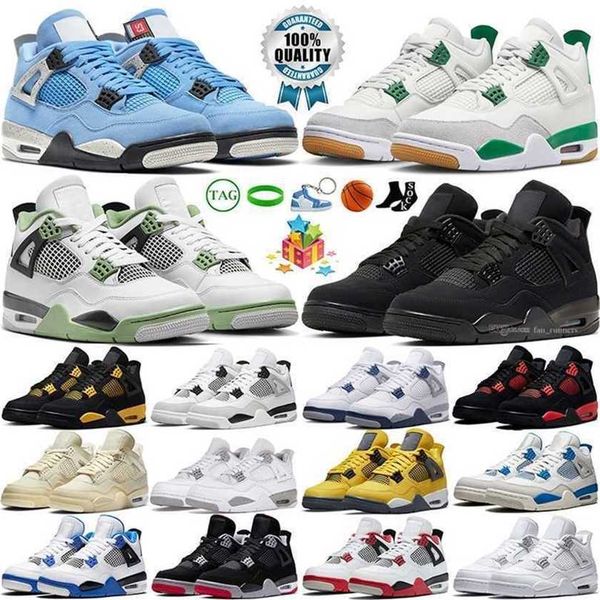

4 jumpman 4s basketball shoes university blue red thunder military black cat pine green seafoam motorsports pure money infrared midnight nav