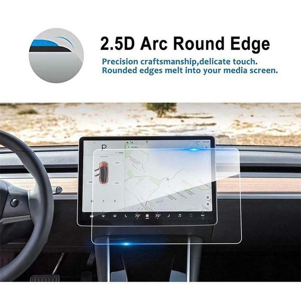 

tempered glass for tesla model 3 y 2021 accessories center control touchscreen car navigation screen protector film255y