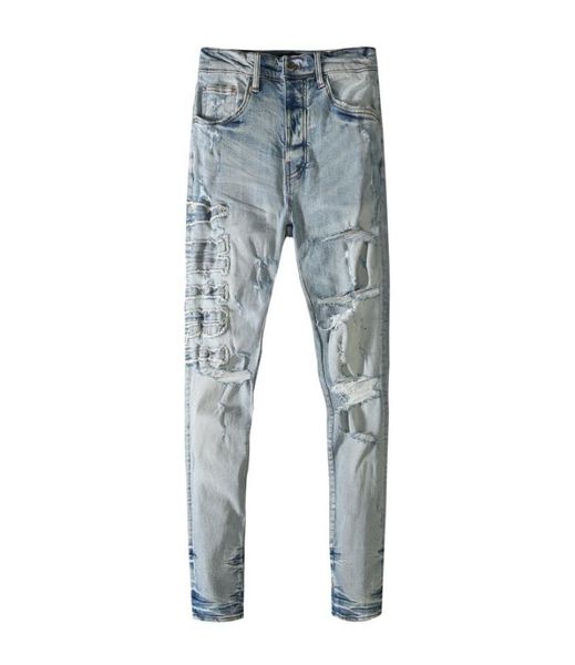 

men039s jeans embroidered matted european and american street fashion hip hop5992496, Blue