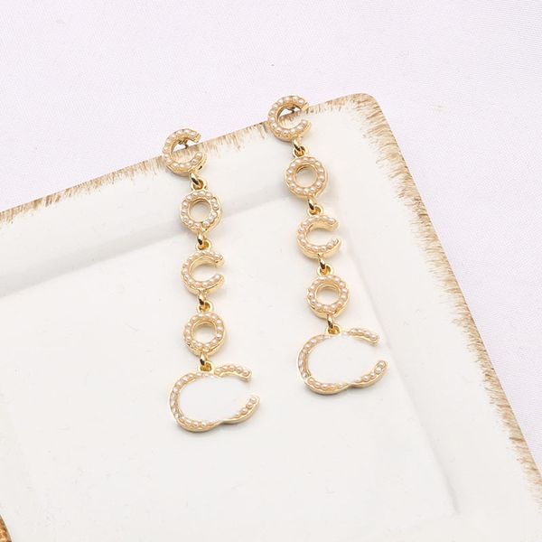 

plated 925 silver luxury brand designers letters stud geometric famous women round crystal rhinestone earring wedding perty jewerlry circula, Golden;silver
