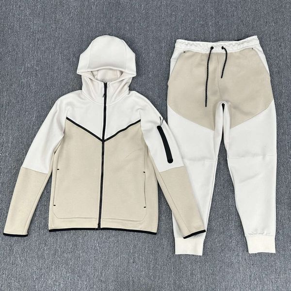 

designer men woman tech fleece pants jacket hoodie full zip blue purple cotton trousers womens coats bottoms men joggers running pant, Black