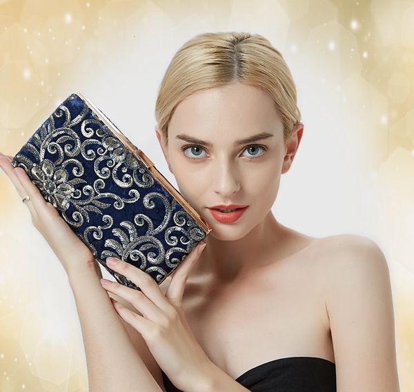 

evening bags printed gold embroidery clutch chain shoulder messenger bag s lady party dinner wedding wy138 230824