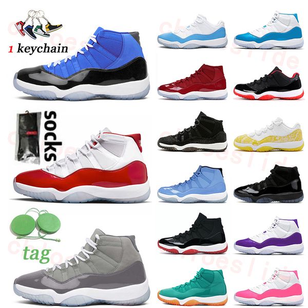 

sports jumpman 11 sneakers men basketball shoes 11s black blue cherry cool grey bred high cap and gown purple tour yellow snakeskin pink men