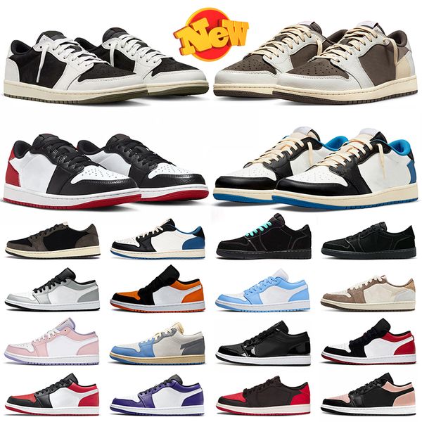 

1 1s jumpman low basketball shoes mens trainers travis black phantom reverse mocha olive light smoke grey scotts men women sport sneakers