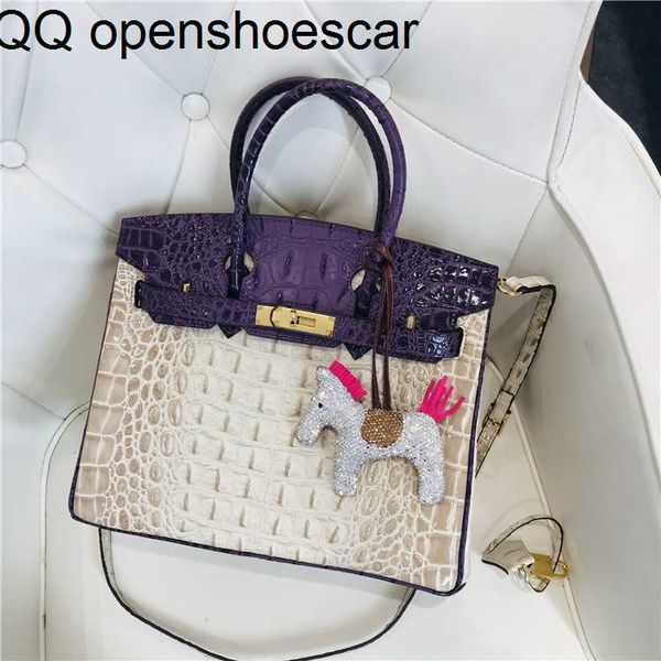 

designer bags birkins handbag 5a quality handmade genuine leather crocodile women 2022 crocodile color matching genuine crossbody
