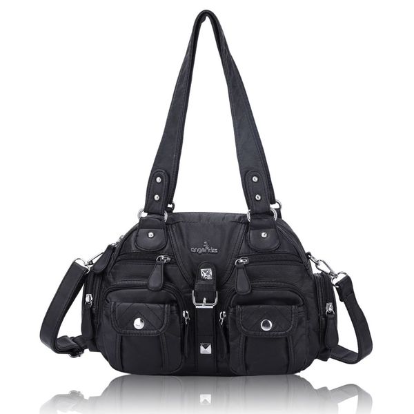 

women handbags satchel handle handbag pu shoulder bag fashion dumpling pack multi-pockets shoulder bags