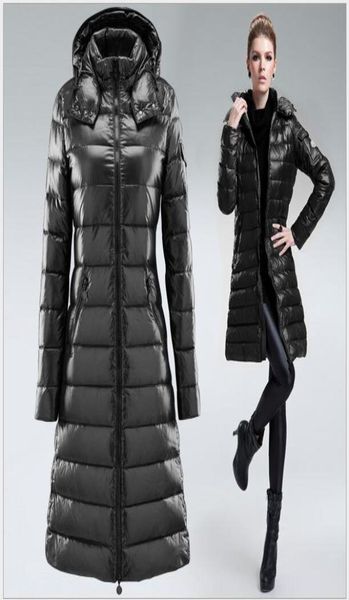 

fashion brand women winter jackets anorak outerwear long down jacket womens warm down long coats thickening female clothes parkas4141701, Black