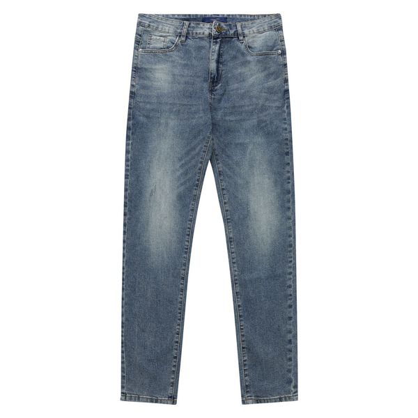 

men's jeans designer fashion classic printed jeans washed casual jeans for men, Blue