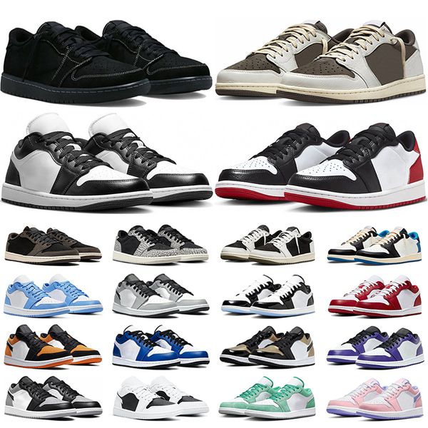 

men women 1 low basketball shoes 1s black phantom reverse mocha olive black toe panda true blue light smoke grey mens trainers outdoor sneak