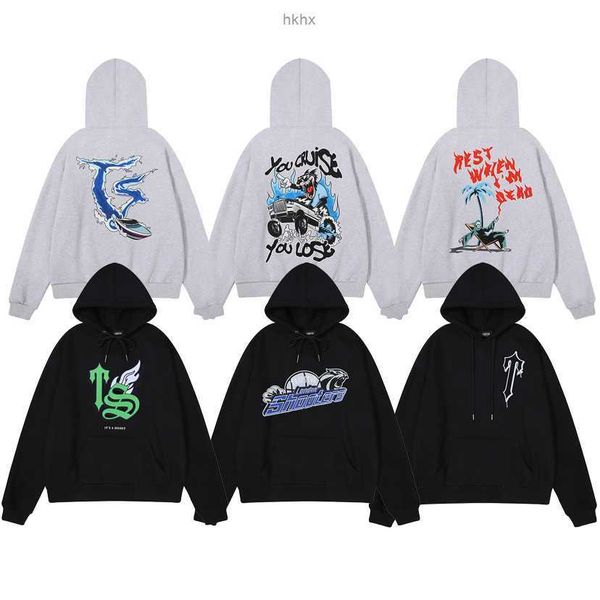 

trapstar brand tracksuit classic embroidery mens hoodie sportswear men's warm set loose trapstar hoodies sweatshirt jogging designers c, Black