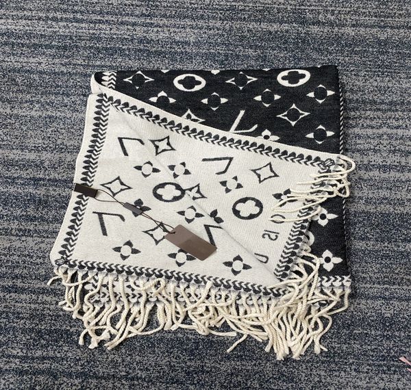 

designer scarf upscale scarf women's four seasons shawl fashion scarf optional exquisite gift box packaging.a9999, Blue;gray