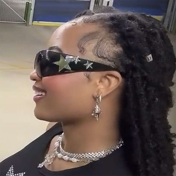 

five pointed star sunglasses babys breath unique street fashion, White;black