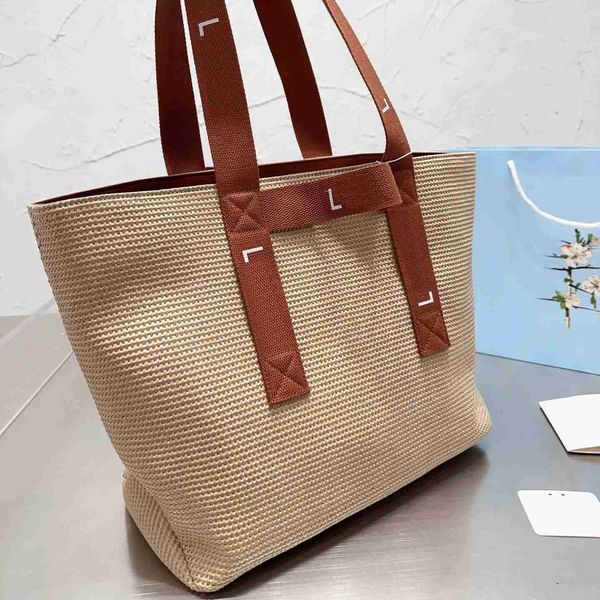 

le lady the tote bag totes l-letter designer bag women straw crochet designers handbag womens fashion classic large capacity solid color han