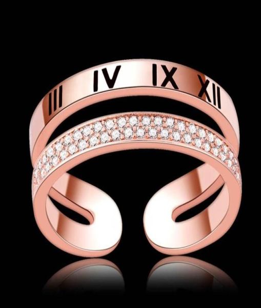 

girls 316l stainless steel lovers wedding diamond love rings 18k rose pink gold filled engagement anel anillo size 6789 for wom6877232197, Slivery;golden