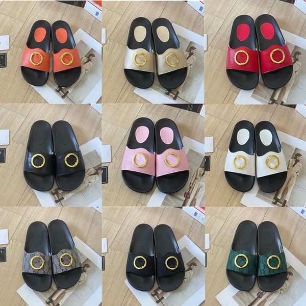 

2023 g slippers designer mens womens sandals thick sole casual slide shoes outside wearing beach shoes 35-45, Black