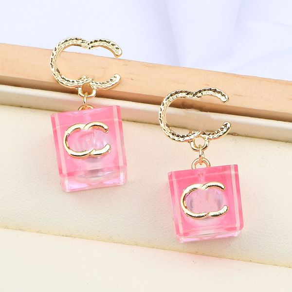 

plated 925 silver luxury brand designers letters stud geometric famous women round crystal rhinestone earring wedding perty jewerlry circula, Golden;silver