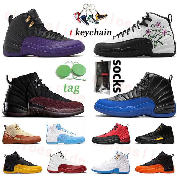 

fashion shoes jumpman 12 men basketball shoes 12s field purple floral game royal university blue burnt sunrise university gold mens women sn
