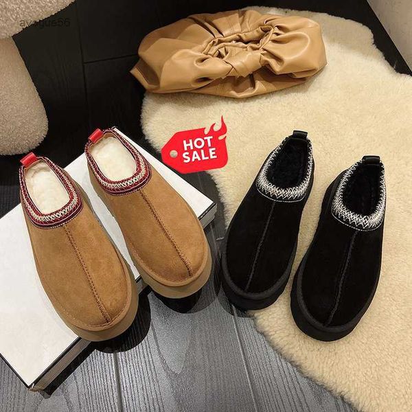 

womens australia tazz suede slippers tasman shearling slides classic ultra mini platform snow boots chestnut designer mens winter boot sugge, Black