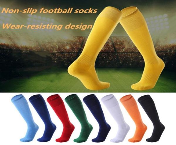 

pure colour football golf socks long men women thickening towel bottom sports socks nonslip training soccer football stocki4494679, Black