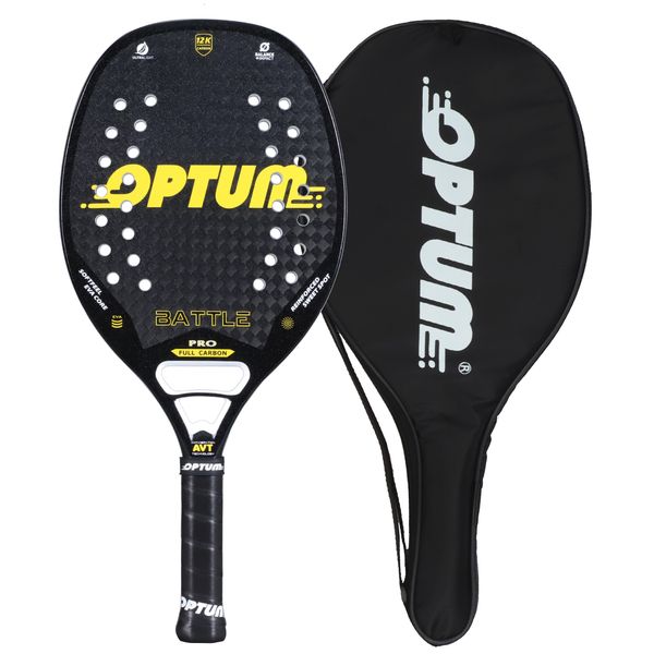 

squash racquets optum battle 12k carbon fiber rough surface beach tennis racket with cover bag 230823