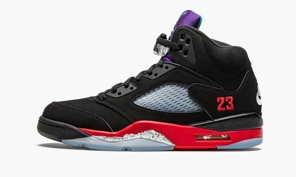 

exclusive jumpman 5 basketball shoes black red purple man/woman sport sneaker with original box fast delivery