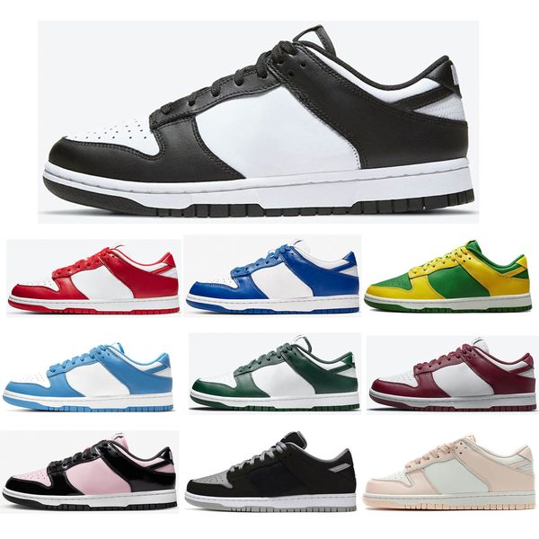 

running shoes flat lows panda white black walking shoes grey fog triple pink university blue red gold rose whisper active fuchsia men women